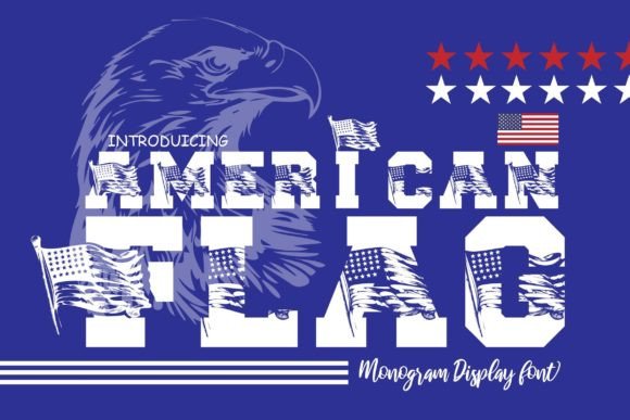 American Flag Display Font for Bold Patriotic Campaigns