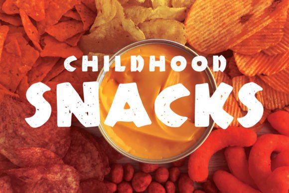 Childhood Snacks: A Bold Display Font for Distinctive Branding