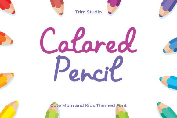 Colored Pencil Typeface for Modern Digital Branding