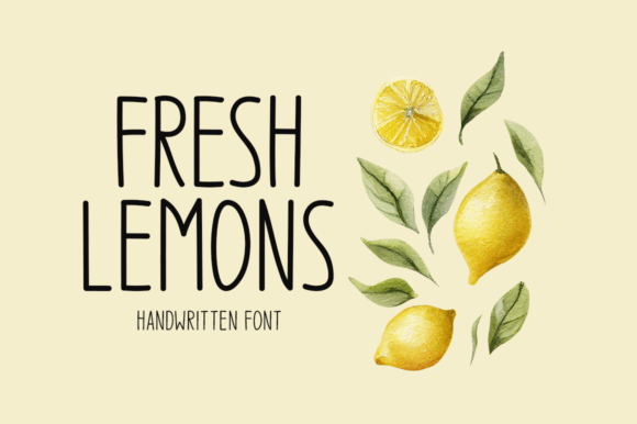 Fresh Lemons: A Handwritten Display Font for Crafters and Makers