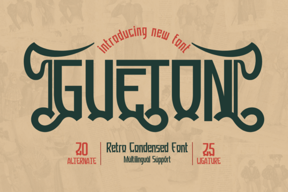Gueton Retro Condensed Font Review for Handmade Brands