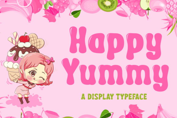 Happy Yummy Display Font for Food Branding