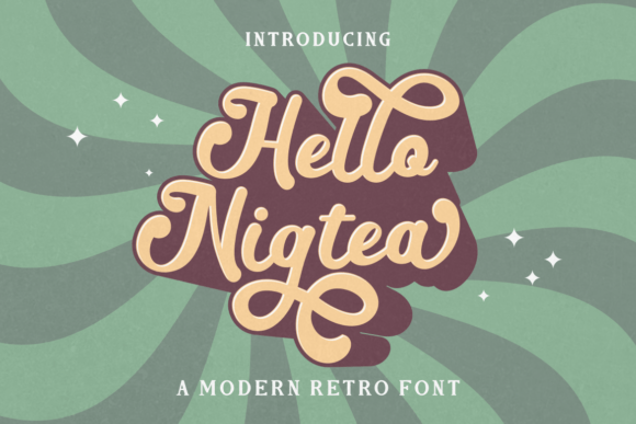 Hello Nigtea Font Review for Modern Retro Branding