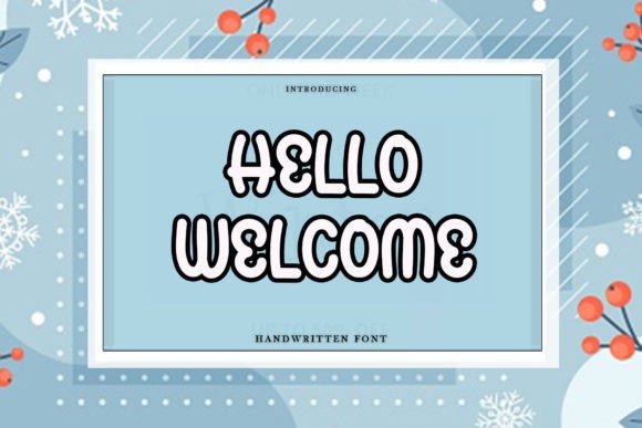 Hello Welcome: A Delicate Handwritten Display Font for Editorial Design