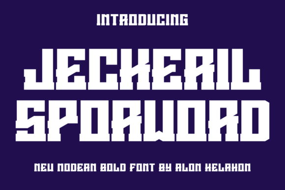 Jeckeril Sporword Typeface for Bold Editorial Design