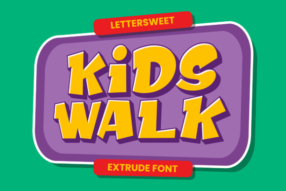 Kids Walk Typeface: A Joyful Display Font for Playful Branding
