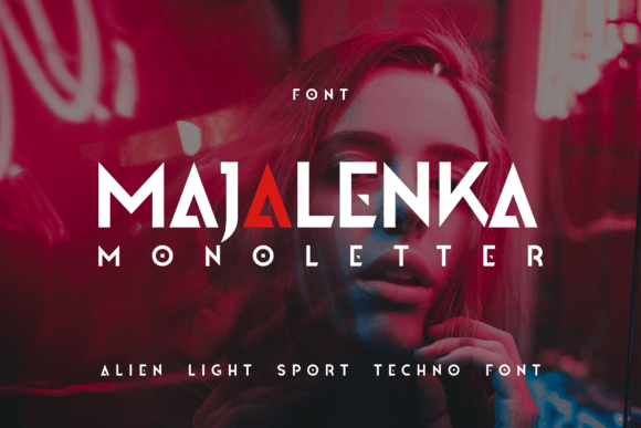 Majalenka Monoletter: A Sharp Techno Typeface for Bold Brand Identity