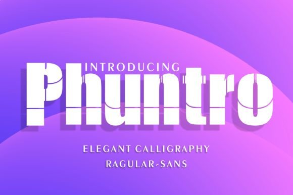 Phuntro: The Futuristic Display Font for Bold Craft Projects