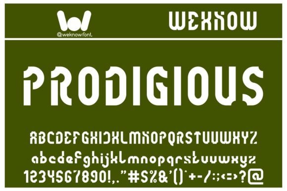 Prodigious: A Techno-Sci-Fi Display Font for Digital Branding