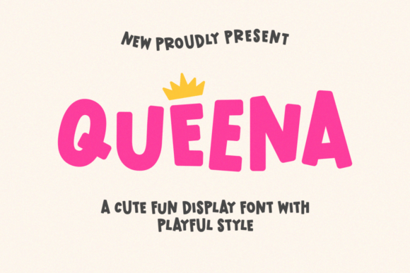 Queena: A Playful Display Font for Handmade Crafts and Printables