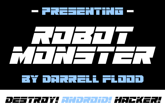 Robot Monster Typeface for Bold Tech Branding
