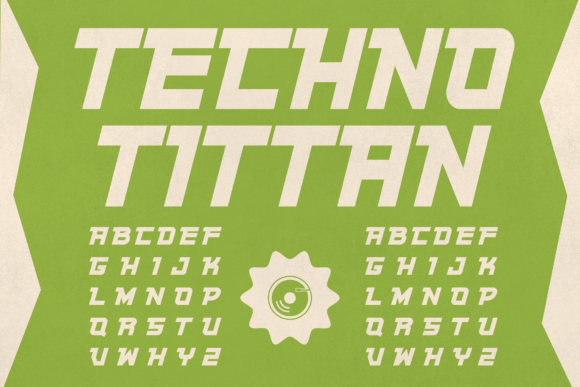 Techno Titan Typeface: Bold Vintage Fonts for Handmade Brands